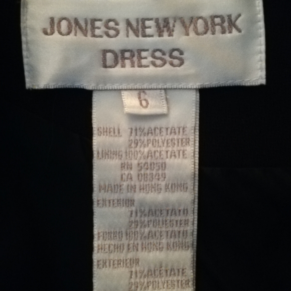 Vintage Classic Little Black Dress by Jones New York - Size 6 - Picture 8 of 9
